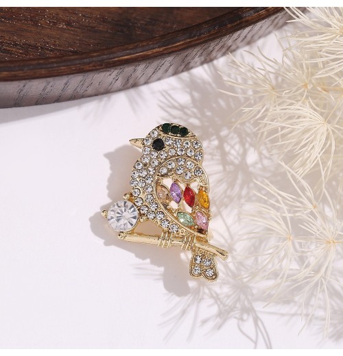Magpie bird brooch, high-end Japanese style, cute, anti-glare, high-end feel, personalized suit, colorful brooch, and brooch accessories Magpie bird brooch, high-end Japanese style, cute, anti-glare, high-end feel, personalized suit, colorful brooch, and brooch accessories