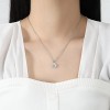 The new cross-border wish round pendant, collarbone chain, European and American four-prong sunflower round-wrapped round diamond necklace is simple and small The new cross-border wish round pendant, collarbone chain, European and American four-prong sunflower round-wrapped round diamond necklace is simple and small