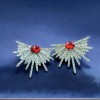 Carefully selected personalized wing-shaped earrings full of diamonds, exaggerated and shiny star-shaped earrings, and elegant socialite and internet-famous fan-shaped earrings Carefully selected personalized wing-shaped earrings full of diamonds, exaggerated and shiny star-shaped earrings, and elegant socialite and internet-famous fan-shaped earrings