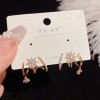 New trendy and dazzling octagonal star-shaped ear stud earrings with feminine charm, fashion and individuality, and popular ear accessories