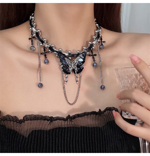 So atmospheric! y2k Hot Girls' must-have necklace, Instagram niche design, light luxury, personality, versatile, sweet and cool style collarbone chain So atmospheric! y2k Hot Girls' must-have necklace, Instagram niche design, light luxury, personality, versatile, sweet and cool style collarbone chain