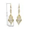 Geometric diamond-encrusted green cat's eye diamond-shaped earrings, a high-end and fashionable design for women, are popular anti-allergy ear hooks and earrings Geometric diamond-encrusted green cat's eye diamond-shaped earrings, a high-end and fashionable design for women, are popular anti-allergy ear hooks and earrings