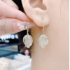 Long copper ring tassel earrings for female Internet celebrities that make the face look slimmer. Ear studs with a design that is versatile for Internet celebrities. Female imitation cat's eye stone earrings Long copper ring tassel earrings for female Internet celebrities that make the face look slimmer. Ear studs with a design that is versatile for Internet celebrities. Female imitation cat's eye stone earrings