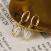 Long copper ring tassel earrings for female Internet celebrities that make the face look slimmer. Ear studs with a design that is versatile for Internet celebrities. Female imitation cat's eye stone earrings Long copper ring tassel earrings for female Internet celebrities that make the face look slimmer. Ear studs with a design that is versatile for Internet celebrities. Female imitation cat's eye stone earrings