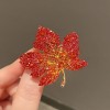 Brooches for women with a high-end feel, niche wholesale, high-end pins, elegant temperament, fixed suit accessories, autumn leaf style