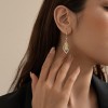 High-end geometric diamond-shaped cat's eye stone earrings bestseller, light luxury, niche style, trendy and simple earrings cross-border High-end geometric diamond-shaped cat's eye stone earrings bestseller, light luxury, niche style, trendy and simple earrings cross-border