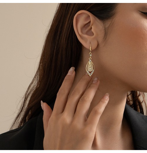 High-end geometric diamond-shaped cat's eye stone earrings bestseller, light luxury, niche style, trendy and simple earrings cross-border High-end geometric diamond-shaped cat's eye stone earrings bestseller, light luxury, niche style, trendy and simple earrings cross-border