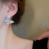 Sweet and light luxury zircon butterfly silver needle stud earrings are fashionable, exquisite and super sparkling, with a high-end and sophisticated vibe for Internet celebrities Sweet and light luxury zircon butterfly silver needle stud earrings are fashionable, exquisite and super sparkling, with a high-end and sophisticated vibe for Internet celebrities