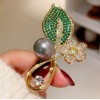 The - Double Flute Aesthetic brooch and elegant buckle pin add a touch of elegance to one's appearance. It is a light luxury corsage and a popular brooch accessory The - Double Flute Aesthetic brooch and elegant buckle pin add a touch of elegance to one's appearance. It is a light luxury corsage and a popular brooch accessory