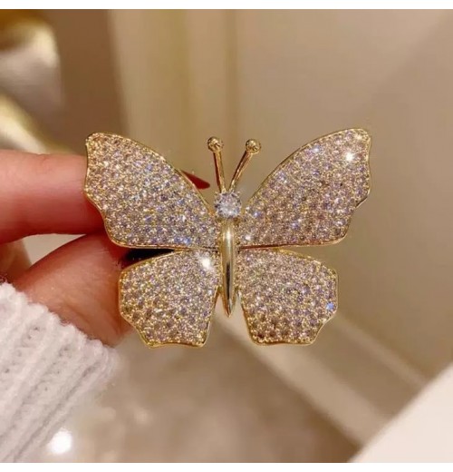 super beautiful French retro full of diamonds, exquisite and elegant butterfly brooch and brooch, versatile and elegant coat and overcoat pin super beautiful French retro full of diamonds, exquisite and elegant butterfly brooch and brooch, versatile and elegant coat and overcoat pin