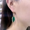 Plain earrings, green leaf shade earrings, fashionable and versatile, new high-end and exquisite style, new trendy and unique design Plain earrings, green leaf shade earrings, fashionable and versatile, new high-end and exquisite style, new trendy and unique design