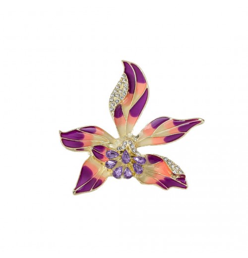 Retro high-end women's exquisite brooch, niche design sense, pin, suit coat decoration, French iris brooch Retro high-end women's exquisite brooch, niche design sense, pin, suit coat decoration, French iris brooch