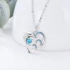 Cross-border Korean-style fashionable women's heart-shaped dolphin diamond-encrusted necklace, Korean-style cute heart-shaped collarbone chain and necklace jewelry Cross-border Korean-style fashionable women's heart-shaped dolphin diamond-encrusted necklace, Korean-style cute heart-shaped collarbone chain and necklace jewelry