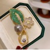 The - Double Flute Aesthetic brooch and elegant buckle pin add a touch of elegance to one's appearance. It is a light luxury corsage and a popular brooch accessory The - Double Flute Aesthetic brooch and elegant buckle pin add a touch of elegance to one's appearance. It is a light luxury corsage and a popular brooch accessory