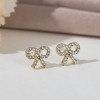 Korean version of light luxury pearl bow stud earrings, a trendy and high-end ear accessory, small and versatile s925 silver needle earrings Korean version of light luxury pearl bow stud earrings, a trendy and high-end ear accessory, small and versatile s925 silver needle earrings