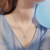 Cross-border Korean-style fashionable women's heart-shaped dolphin diamond-encrusted necklace, Korean-style cute heart-shaped collarbone chain and necklace jewelry Cross-border Korean-style fashionable women's heart-shaped dolphin diamond-encrusted necklace, Korean-style cute heart-shaped collarbone chain and necklace jewelry