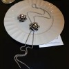 Adjustable, high-quality black rose sweater chain for women, long, versatile long necklace accessories Adjustable, high-quality black rose sweater chain for women, long, versatile long necklace accessories