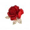 High-end red rose brooch, high-end women's fashion pin, suit overcoat accessory, wedding corsage ornament High-end red rose brooch, high-end women's fashion pin, suit overcoat accessory, wedding corsage ornament