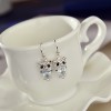 Cross-border rose gold zircon stud earrings, women's versatile and fresh, European and American owl earrings factory direct sales
