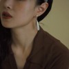 French retro style, niche design, water-drop simple Korean style, fashionable and elegant, pearl face slimming and trendy earrings and earrings