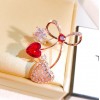 Light luxury zircon bow brooch, a versatile and high-end brooch for women, a fixed accessory for suits, and a high-end pin cherry blossom Light luxury zircon bow brooch, a versatile and high-end brooch for women, a fixed accessory for suits, and a high-end pin cherry blossom