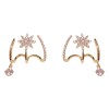 This octagonal star earring, featuring the same slightly set zircon earrings as Japanese and South Korean Internet celebrities, is a stylish and elegant design This octagonal star earring, featuring the same slightly set zircon earrings as Japanese and South Korean Internet celebrities, is a stylish and elegant design