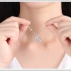 Korean version fashionable silver necklace, women's jewelry, couple heart-shaped zircon pendant, collarbone chain accessory factory direct sales Korean version fashionable silver necklace, women's jewelry, couple heart-shaped zircon pendant, collarbone chain accessory factory direct sales