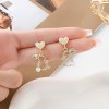 Easter asymmetrical stud earrings, a popular online celebrity, are exquisite and versatile earrings with a niche design. They are cross-border diamond-encrusted and pearles-encrusted