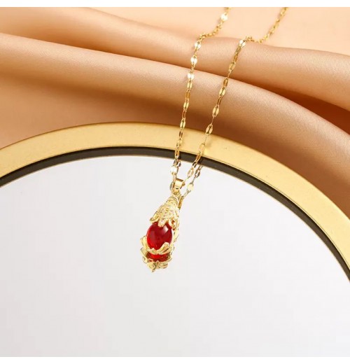 Red PI Xiu necklace, female bestseller, fox collarbone chain, versatile, Douyin, Kuaishou, Internet celebrity, anti-fading pendant accessory Red PI Xiu necklace, female bestseller, fox collarbone chain, versatile, Douyin, Kuaishou, Internet celebrity, anti-fading pendant accessory