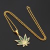 Personalized punk hip-hop accessory necklace, oil painting, diamond setting, alloy, large maple leaf pendant, pendant, accessory material
