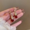 PI Xiu retro earrings for women in , new trendy, niche and high-end style, elegant and grand, red earrings of high quality PI Xiu retro earrings for women in , new trendy, niche and high-end style, elegant and grand, red earrings of high quality