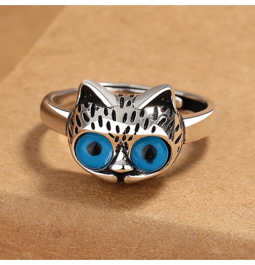 Cross-border best-selling eco-friendly high-end retro cat ring for both men and women, with a unique and elegant style that is fashionable and cool, a perfect gift for your best friend