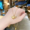 A new titanium steel women's necklace that doesn't fade in Korean style, with a unique and fashionable look, was live-streamed by a popular Internet celebrity on Douyin A new titanium steel women's necklace that doesn't fade in Korean style, with a unique and fashionable look, was live-streamed by a popular Internet celebrity on Douyin