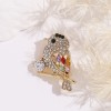 Magpie bird brooch, high-end Japanese style, cute, anti-glare, high-end feel, personalized suit, colorful brooch, and brooch accessories Magpie bird brooch, high-end Japanese style, cute, anti-glare, high-end feel, personalized suit, colorful brooch, and brooch accessories