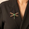 Cross-border bestseller European and American style alloy full diamond dragonfly brooch, elegant and versatile women's clothing corsages, accessories and pins