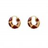 Maillard Carat red glaze U-shaped ear clings, French retro Hong Kong style, light luxury, high-end, whitening and simple earrings for women Maillard Carat red glaze U-shaped ear clings, French retro Hong Kong style, light luxury, high-end, whitening and simple earrings for women