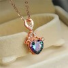 20 Best-selling heart-shaped seven-color gold necklace for women, imitation tourmaline seven-color rainbow heart collarbone neck chain. Summer and autumn 20 Best-selling heart-shaped seven-color gold necklace for women, imitation tourmaline seven-color rainbow heart collarbone neck chain. Summer and autumn