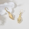 Douyin's best-selling retro cat-eye leaf slightly inlaid ear hooks, sweet and elegant, fashionable and versatile earrings and earrings for women Douyin's best-selling retro cat-eye leaf slightly inlaid ear hooks, sweet and elegant, fashionable and versatile earrings and earrings for women