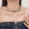 Sweet and cool hot girl star button necklace for women,  new hit, trendy and niche design, high-end y2k collarbone chain