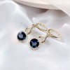 New Chinese-style satellite pool style ear buckle earrings, niche design, light luxury and high-end style, water drop cat's eye stone earrings New Chinese-style satellite pool style ear buckle earrings, niche design, light luxury and high-end style, water drop cat's eye stone earrings