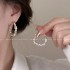 2025 new niche and unique lava pearl ring earrings, a hit with a high-end feel, versatile earrings for women