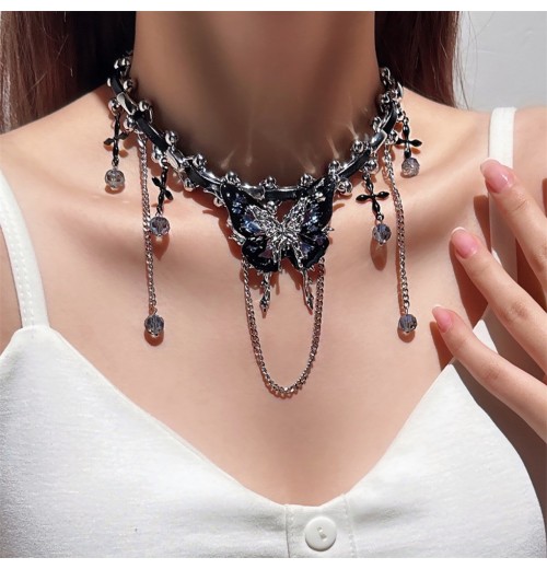 So atmospheric! y2k Hot Girls' must-have necklace, Instagram niche design, light luxury, personality, versatile, sweet and cool style collarbone chain So atmospheric! y2k Hot Girls' must-have necklace, Instagram niche design, light luxury, personality, versatile, sweet and cool style collarbone chain