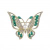 New Korean-style high-end green butterfly brooch with rhinestones, high-end and elegant clothing and accessories, anti-leakage and exquisite brooch for women New Korean-style high-end green butterfly brooch with rhinestones, high-end and elegant clothing and accessories, anti-leakage and exquisite brooch for women