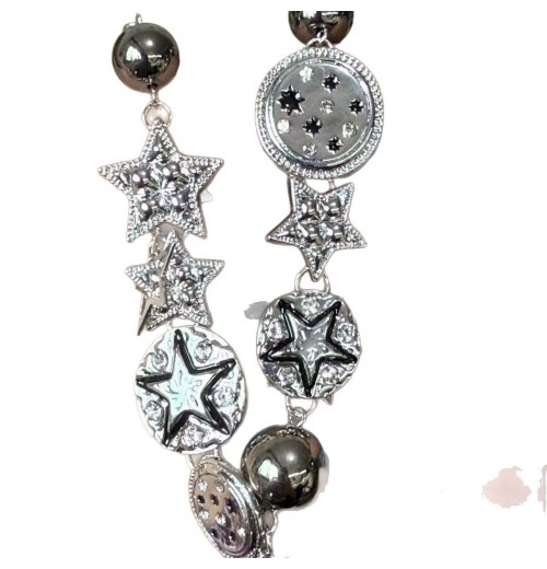 Sweet and cool hot girl star button necklace for women,  new hit, trendy and niche design, high-end y2k collarbone chain