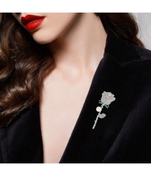 New best-selling alloy fashion full-diamond pearl rose brooch, high-end niche brooch pin, versatile for suits