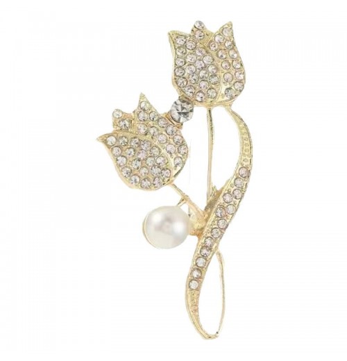 The new brooch for women is full of diamonds and flowers, suitable for suit overcoats. The brooch is fixed to prevent light leakage, giving a high-end, exquisite and trendy look