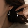 Moon, star, sun, moon earrings and earrings exude a light luxury and high-end feel. Star and moon earrings and earrings are niche and fashionable