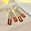Spring geometric square full diamond ear clasp, new trendy and niche design earrings, light luxury and high-end earrings for women Spring geometric square full diamond ear clasp, new trendy and niche design earrings, light luxury and high-end earrings for women