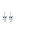 Cross-border rose gold zircon stud earrings, women's versatile and fresh, European and American owl earrings factory direct sales