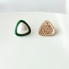 S925 silver needle geometric triangular pearl stud earrings, a niche design for women with an elegant and trendy style, are French retro earrings